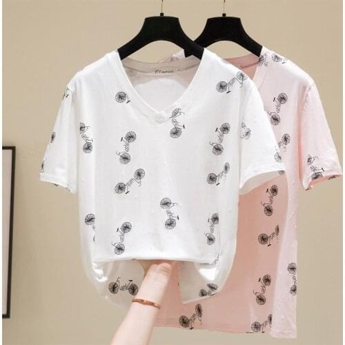 Korean Ulzzang Chic Graphic Printed Old School Style Oversized All Match Women Tee Tops Vintage Girl Very Cool T-shirts Pink
