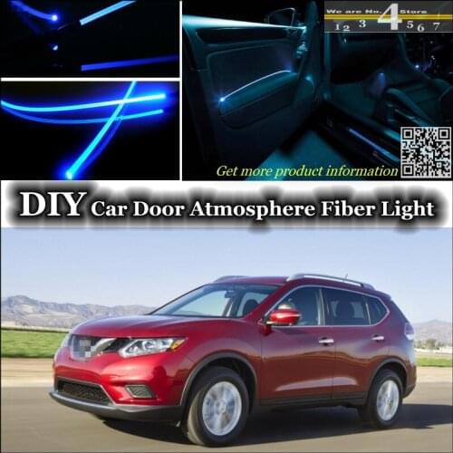 Interior Ambient Light Tuning Atmosphere Fiber Optic Band Lights For Nissan Rogue Inside Door Panel illumination Not EL light
