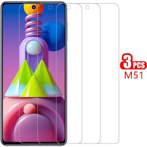 Protective tempered glass for samsung m51 screen protector on galaxy m 51 51m 6.7 film samsun samsumg sansung galaxi samsungm51