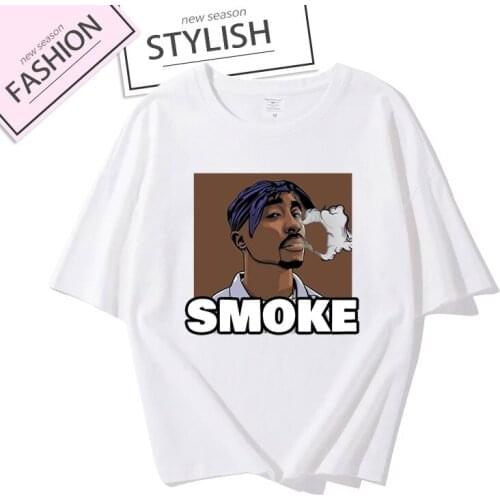2020 Summer Fashion Design Customization Legends Tupac 2Pac T Shirt Women Casual Hip Hop Short Sleeve Round Neck Cotton Tops