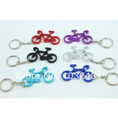 1200 pcs/lot Beer Bottle Opener bicycle KeyChains Aluminum Alloy Can Open Tools Promotion Gift-Free Shipping