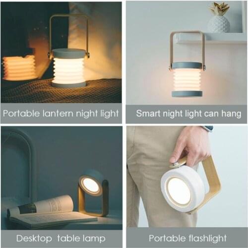 2019 Novelty LED Multifunction Camping Travel Lantern Portable Foldable LED Desk Lamp Dimmer flashlight Christmas Children Gifts