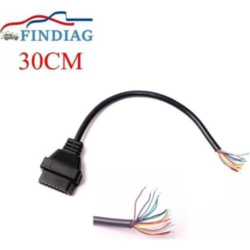 2021 OBD II Female Converter OBD2 16Pin Female Extension Opening Cable Car Diagnostic Interface Connector