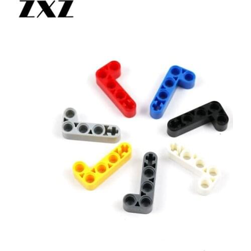 25pcs/lot Technical Beam 2 x 4 L-Shape Thick 32140 Technical Parts DIY Race Car Accessories Plastic Educational Toys for Kids