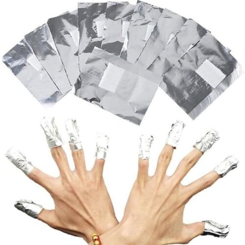 50/100Pcs/Bag Aluminium Foil Nail Art Soak Off Polish Nail Removal Wraps Nail Towel Gel Polish Remover Manicure Tool