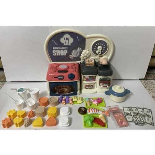 73pcs Morandi kawaii Children KitchenToys candy machine Simulation Food Cookware Pot Pan Kids Pretend Play Set Toys For Girls