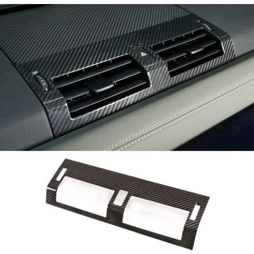 Real Carbon Fiber Car Center Console Air Conditioning Vent Panel Frame Trim For Land Rover Defender 110 130 2020 2021