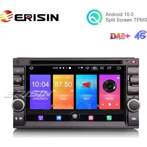 Erisin 2736 6.2" Android 10.0 Car Stereo GPS DVD CD TPMS 4G OBD DAB+ CarPlay+ Radio System For Nissan 3-UI Universal