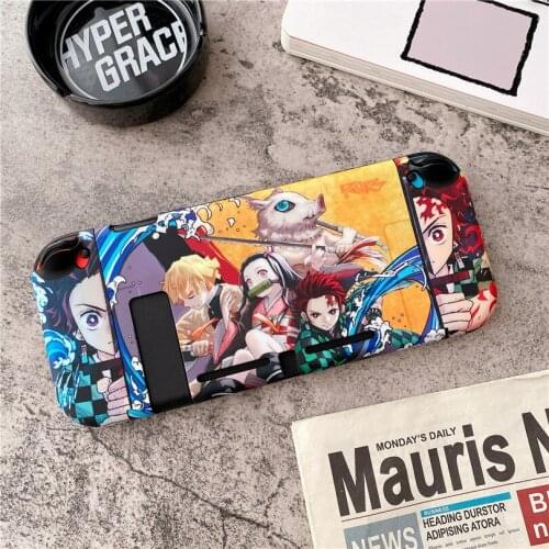 Demon Slayer Kamado Tanjirou anime Gamepad Soft Protective Split Case For Nintendo Switch Accessories Cover IMD Console Shell