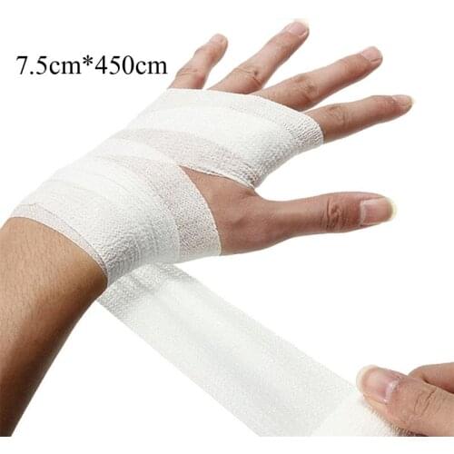 1pcs Elastic PBT Bandage for Fracture Fixation First Aid Kit Sports Body Gauze Vet Tape Security Protection Emergency 7.5*450cm