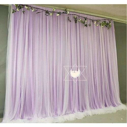 Lavender Tulle Chiffon Backdrop for Bridal Shower Wedding Ceremony Backdrops Curtains Newborn Baby Shower Backdrop Photo Booth