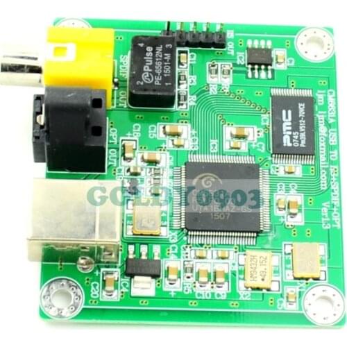 Hi-Fi CM6631A 192KHZ to Coaxial Optical SPDIF Convertor DAC Board 24bit USB 2.0