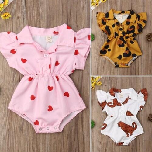 Hot Emmababy Girl Jumpsuits 0-12M Newborn Baby Girl Flower Blouse Romper Jumpsuit Outfit Sunsuit