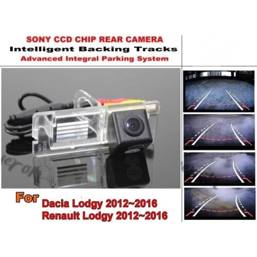 For Dacia Lodgy / For Renault Lodgy 2012~2016 Intelligent Car Parking Camera / with Tracks Module Rear Camera CCD Night Vision