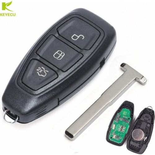 KEYECU KR55WK48801 Smart Remote Key For Ford Focus C-Max Mondeo Kuga Fiesta B-Max 433/434Mhz 4D63 80Bit Intelligent Keyless