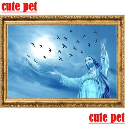 DIY Mosaic Jesus religion 5D holy statue Diamond full Round Drill square Diamond Painting Cross Stitch Kit Diamonds Embroidery