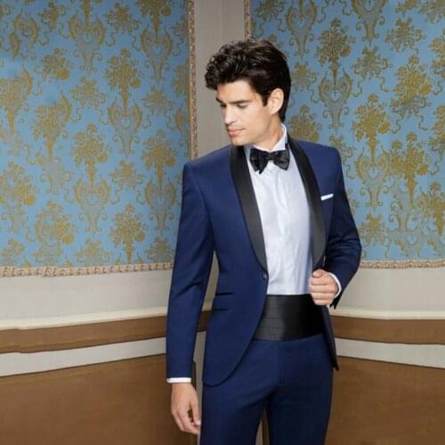 BlueGroom Tuxedo Suit Men 2019 Men Classic Wedding Suits Shawl Design Costume Homme Slim Terno Masculino 2Piece Man Outfit