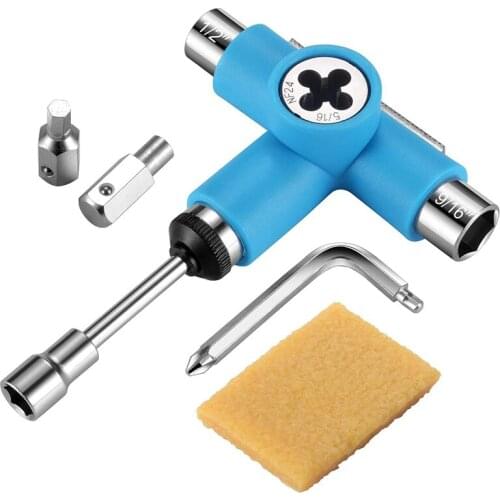 Skate Repair Tool Kit All-In-One Multi-Function Skateboard Wrench T-Shape Roller Skate Tools