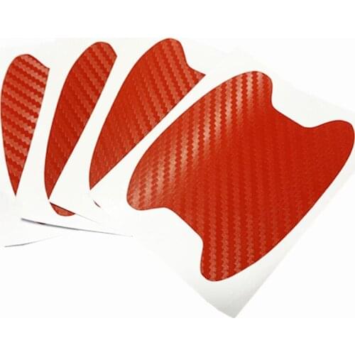 Car Door Handle Stickers Auto Handle Protection Car Handle Anti Scratch Sticker 3D Carbon Fiber Vinyl Universal For VW Audi KIA