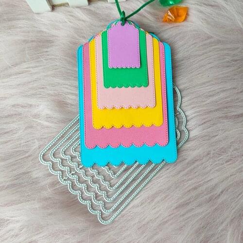 New Six-piece tag metal cutting die mould scrapbook decoration embossed photo album decoration card making DIY handicrafts