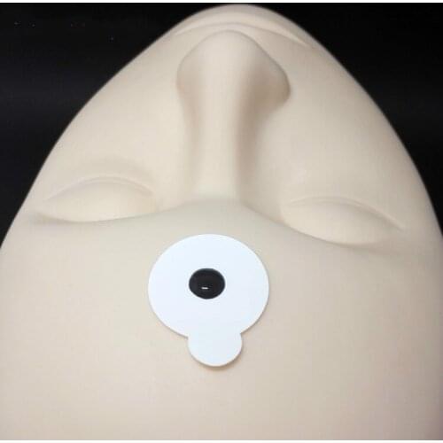 100pcs Disposable Eyelash Glue Holder Pallet Eyelash Extension Glue Pads Stand on Eyelash Jade Stone Small Size 2.5cm