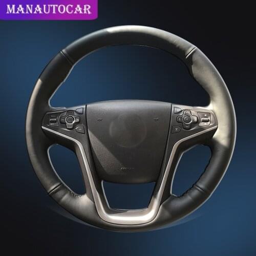 Car Braid On The Steering Wheel Cover for Buick Lacrosse 2013 2014 2015 DIY Auto Wheel Cover Car-styling Interior Accessories