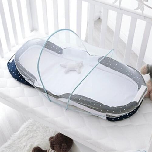 Portable Multifunctional Crib High Quality Newborn Cradle Bed Foldable Baby Child Simple Bed with Mosquito Net