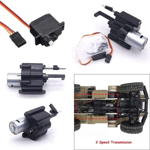 RCTOYFUN Upgraded 2 Speed Gearbox Motor With Shift Servo Transmission Spare Parts For 1/16 WPL B14 B16 B24 C14 C14 C24 RC Cars