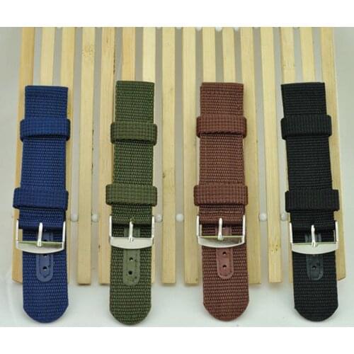 Simple Watch Band Solid Color Strap Nylon Mesh Watchbands 20mm 22mm 24mm Women Men Sport Watches Belt Accessories FS99
