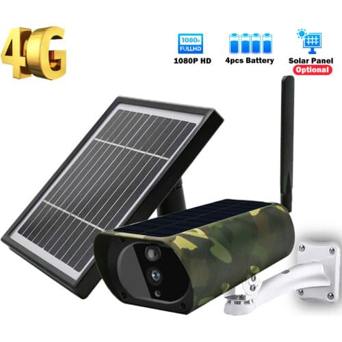 Solar Camera 3G 4G SIM Card IP Camer 1080P HD Battery CCTV Camera Smart Home Security Camera Outdoor Metal Case PIR Motion P2P