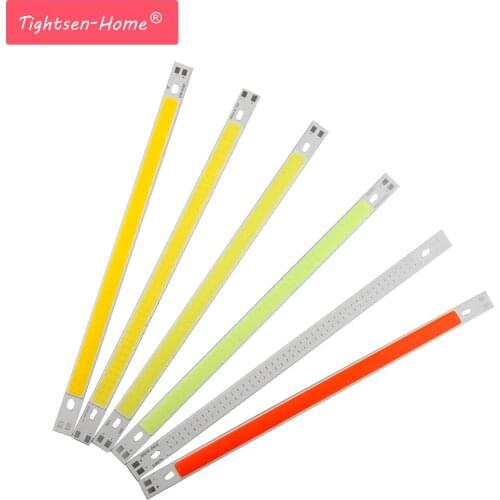 200x10MM COB LED Light Strip chip diode strip DC12V 10W for Pure White Warm white blue green red DIY 20cm lighting project
