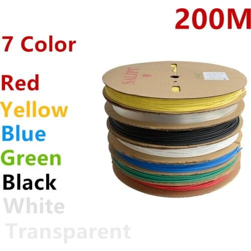 100/200m 2:1 Heat Shrink Tube with Glue Dual Wall Tubing Adhesive Lined Sleeve Diameter 0.6/.8/1/1.5/2/2.5/3/3.5/4/5/6/7/8MM