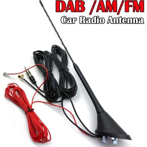 Universal Roof Mount Digital DAB Antenna with Amplifier for DAB DAB+ AM/FM Car Radio Antenna Aerial SMB Connector