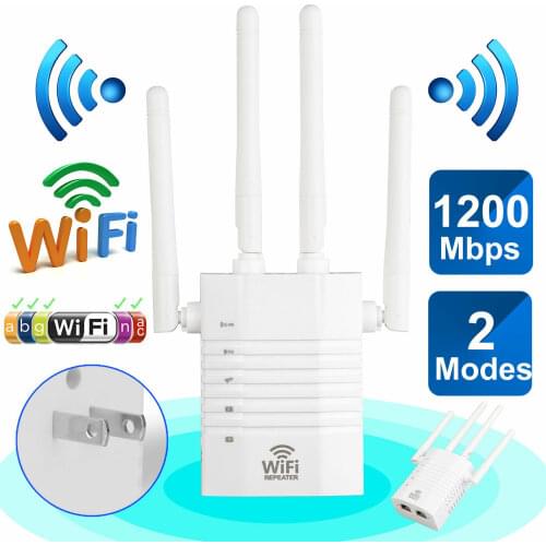 Long Range Extender 802.11ac Wireless WiFi Repeater Wi Fi Booster 2.4G/5Ghz Wi-Fi Amplifier 1200 M wifi router Access point