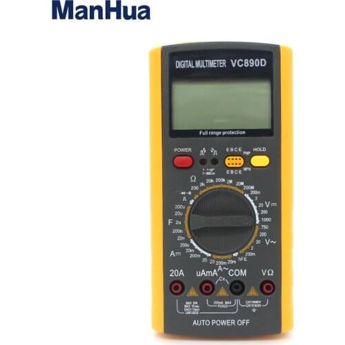 VC890D Digital Voltmeter Ammeter Professional Multimeter Professional Electric Tester Meter