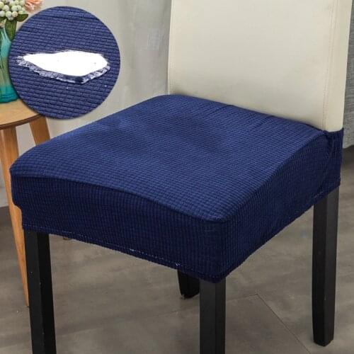 Waterproof Spandex Chair Cover for Dining Room Elastic Decorative Without Back Thick Seat Cover Chairs Cloth Bar Stool Cover