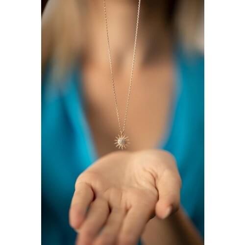 Womens Sunglasses Silver Model Rose Plated Italian Necklace, Women 'S Accessories, Women Necklace