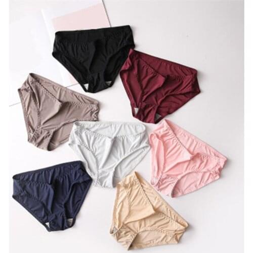 Womens Pure Color Ultra thin Elastic Comfortable Breathable Womens Underwear Black Blue Brown CYHWR