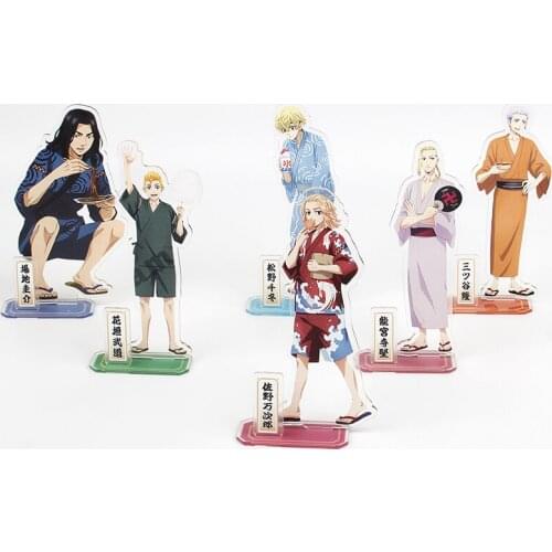 15cm Anime Tokyo Revengers Cosplay Figures Stands Acrylic Stands Manjiro Tokyo Revengers Model Plate Figure Anime Keychain