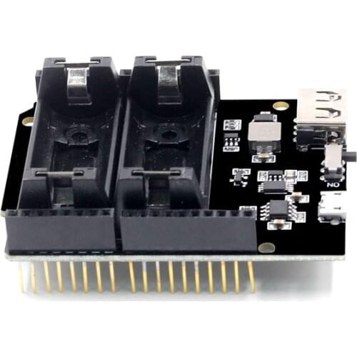 16340 Rechargeable Single/Double Lithium Battery Power Supply Shield Module For Arduino UNO R3 Board