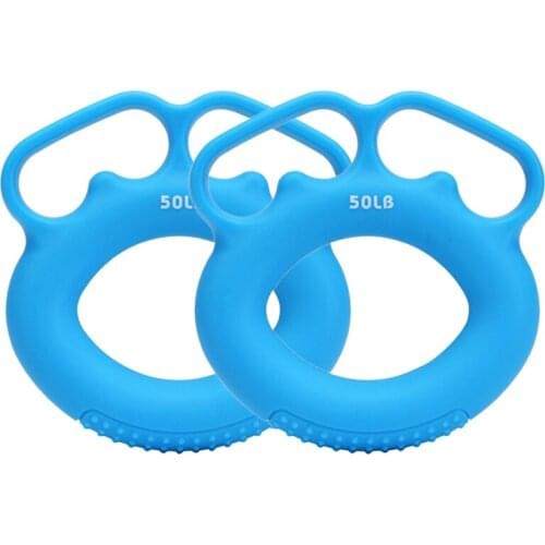 2Pcs Silicone O Hand Grips Forearm Carpal Expander Power Fitness Ring Grip Finger Muscle Workout for Exercise Gym