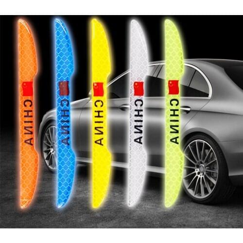 40Pcs/10sets Reflective Sticker Styling Decal Reflector Sticking Door Anti-collision Bar Reflector CHINA Sign Car Accessories