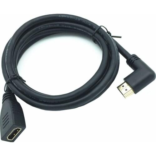 4K*2k 60Hz HD-2.0v Up Down Left Right 90 Degree Angled HD Male To Female Extension 3d HDMI-compatible Cable HDMI2.0 15cm-180cm