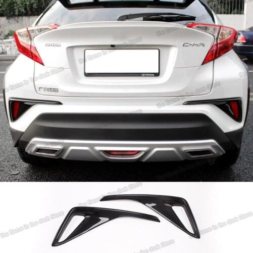 Lsrtw2017 Car Rear Fog Light Lamp Cover Chrome Trim Styling for Toyota Chr 2017 2018 2019 2020 2021 C-hr Accessories Auto Parts