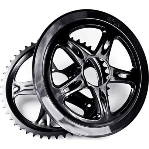 E Bike Chainwheel 44T/46T/48T/52T Bicycle Chainring Single Speed Chain Wheel Aluminium Alloy Electric Bike Chainwheel