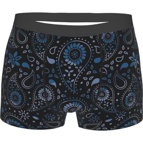 Bohemian Patterns Beautiful Paisley Floral Pattern Underpants Breathbale Panties Male Underwear Sexy Shorts Boxer Briefs