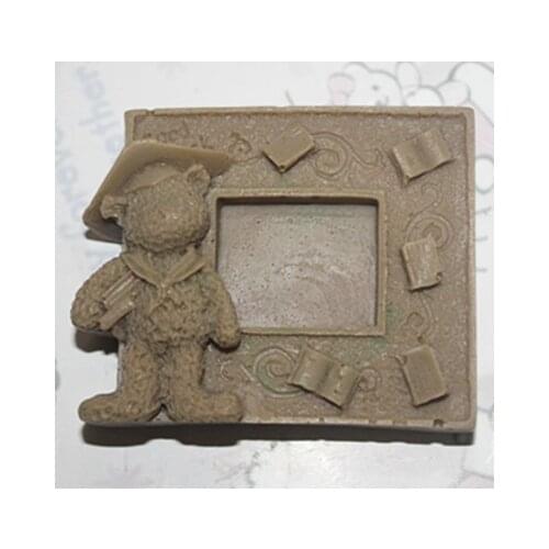 C250 The bear Art Silicone Soap mold Craft Molds DIY Handmade soap molds