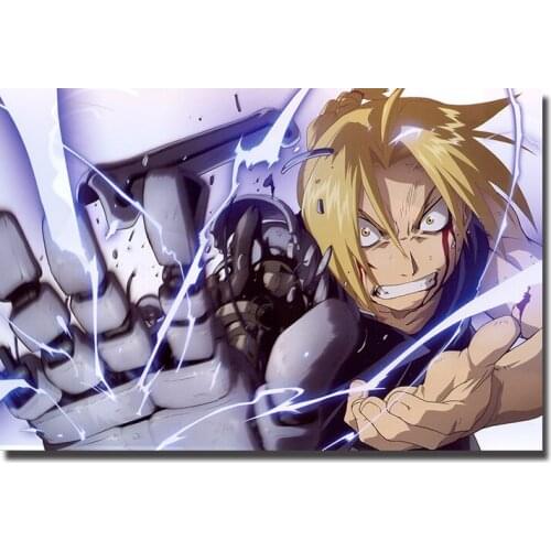 Fullmetal Alchemist Japan Anime Poster Edward Alphonse Winry Roy Von Art Prints Silk Canvas For Wall Pictures Room Decoration-3