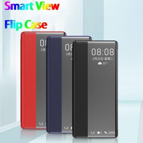 Smart View Flip Case For Xiaomi Redmi Note 9S 8 8T 7 6 5 Pro Leather Window Cover For Redmi 9 8 9A 9C 8A K20 9T 10T Lite X3 NFC