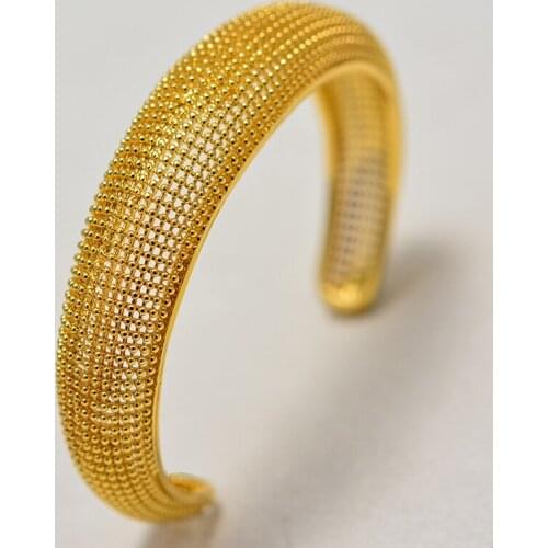 Dubai Arab Grid Gold Color Wedding Bangles for Women Bride Can OPen Bracelets Ethiopian/france/African/Dubai Jewelry gifts
